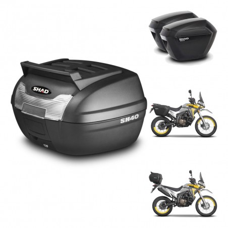 SHAD Maletas sh23 + soporte montaje baul SH40 parrilla superior KIT-472258