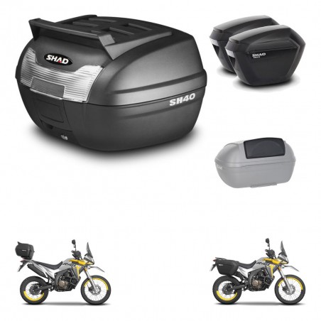 SHAD Maletas sh23 + soporte montaje baul SH40 parrilla superior accesorios KIT-472262