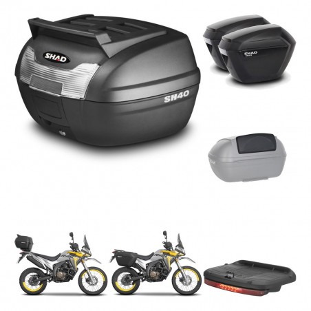 SHAD Maletas sh23 + soporte montaje baul SH40 parrilla superior accesorios KIT-472264
