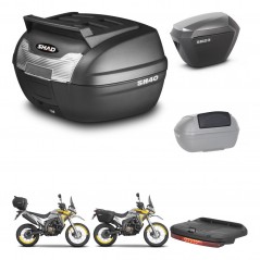 SHAD Maletas sh23 alu + soporte montaje baul SH40 parrilla superior accesorios KIT-472265