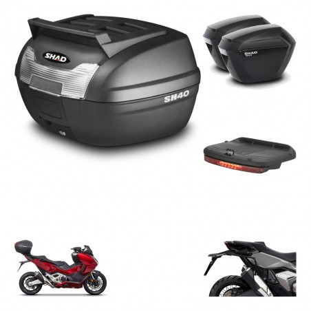 SHAD Maletas sh23 + soporte montaje baul SH40 parrilla superior accesorios KIT-472268