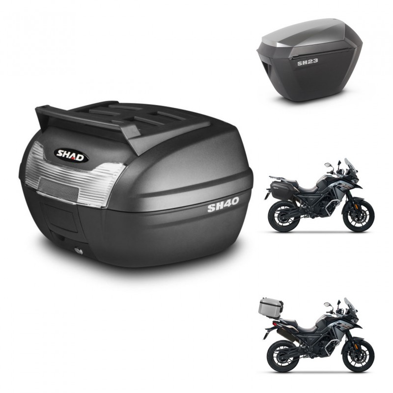 SHAD Maletas sh23 alu + soporte montaje baul SH40 parrilla superior KIT-472275