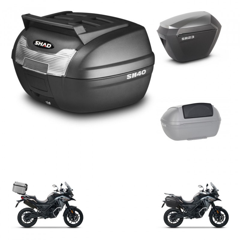 SHAD Maletas sh23 alu + soporte montaje baul SH40 parrilla superior accesorios KIT-472279