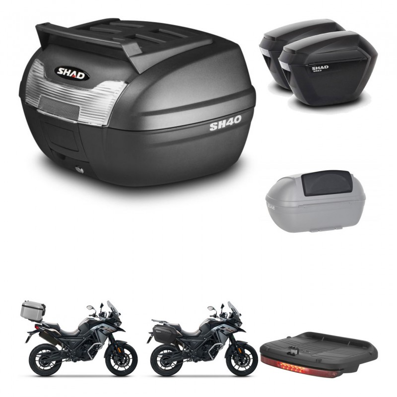 SHAD Maletas sh23 + soporte montaje baul SH40 parrilla superior accesorios KIT-472280