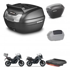 SHAD SH23 alu suitcases + mounting bracket SH40 top grill trunk accessories KIT-472281