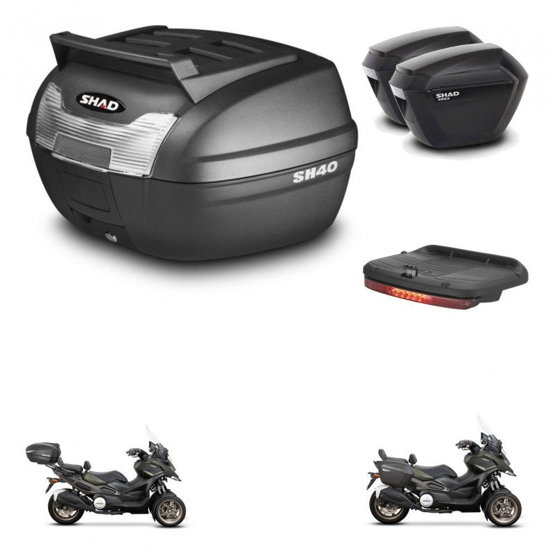 SHAD Maletas sh23 + soporte montaje baul SH40 parrilla superior accesorios KIT-472284