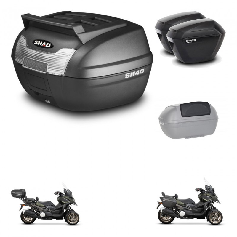 SHAD Maletas sh23 + soporte montaje baul SH40 parrilla superior accesorios KIT-472286