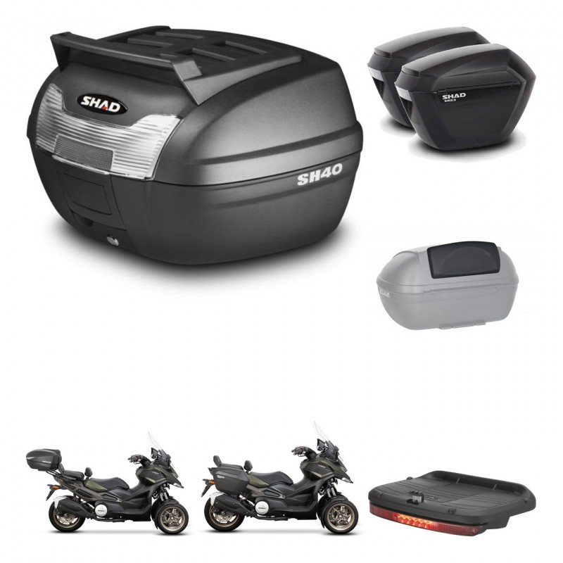 SHAD Maletas sh23 + soporte montaje baul SH40 parrilla superior accesorios KIT-472288
