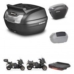 SHAD Maletas sh23 alu + soporte montaje baul SH40 parrilla superior accesorios KIT-472289