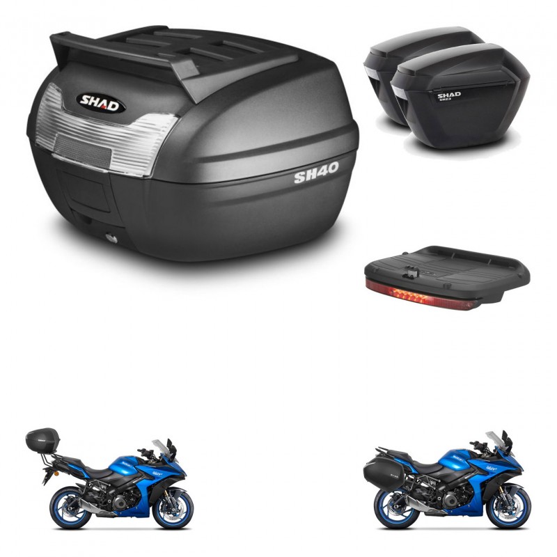 SHAD Maletas sh23 + soporte montaje baul SH40 parrilla superior accesorios KIT-472292