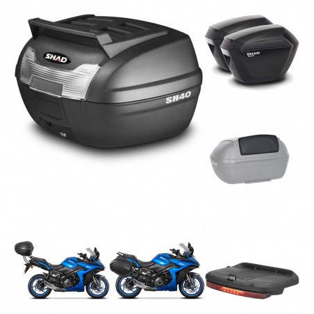 SHAD SH23 suitcases + mounting bracket SH40 trunk top grill accessories KIT-472296