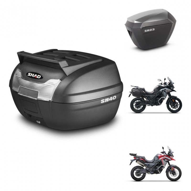SHAD Maletas sh23 alu + soporte montaje baul SH40 parrilla superior KIT-472299