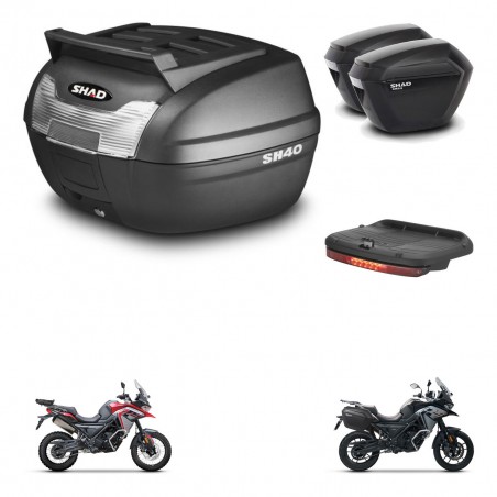 SHAD SH23 suitcases + mounting bracket SH40 trunk top grill accessories KIT-472300