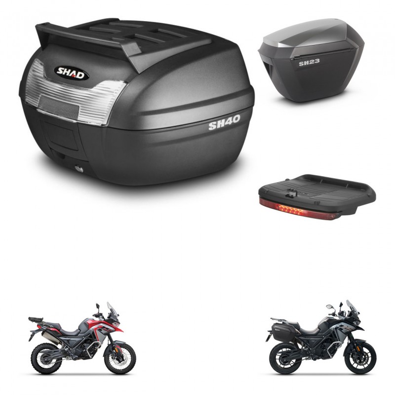 SHAD Maletas sh23 alu + soporte montaje baul SH40 parrilla superior accesorios KIT-472301
