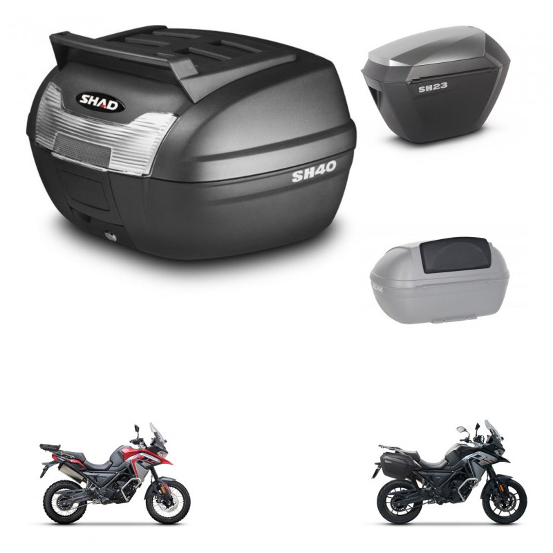 SHAD Maletas sh23 alu + soporte montaje baul SH40 parrilla superior accesorios KIT-472303