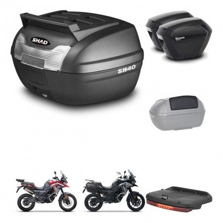 SHAD Maletas sh23 + soporte montaje baul SH40 parrilla superior accesorios KIT-472304