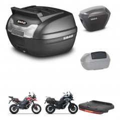 SHAD Maletas sh23 alu + soporte montaje baul SH40 parrilla superior accesorios KIT-472305