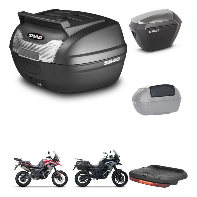 SHAD Maletas sh23 alu + soporte montaje baul SH40 parrilla superior accesorios KIT-472305