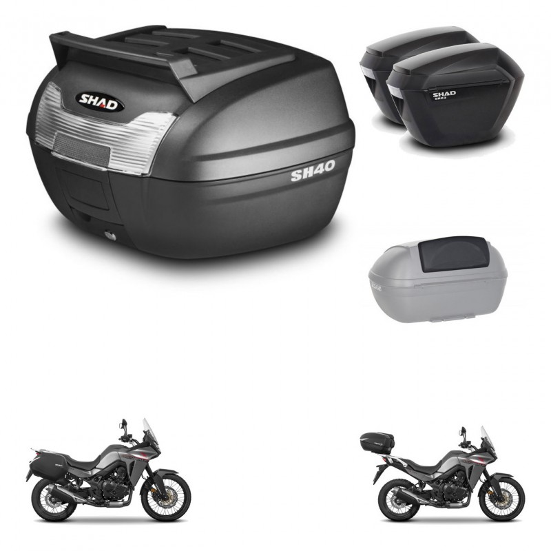 SHAD Maletas sh23 + soporte montaje baul SH40 parrilla superior accesorios KIT-472310