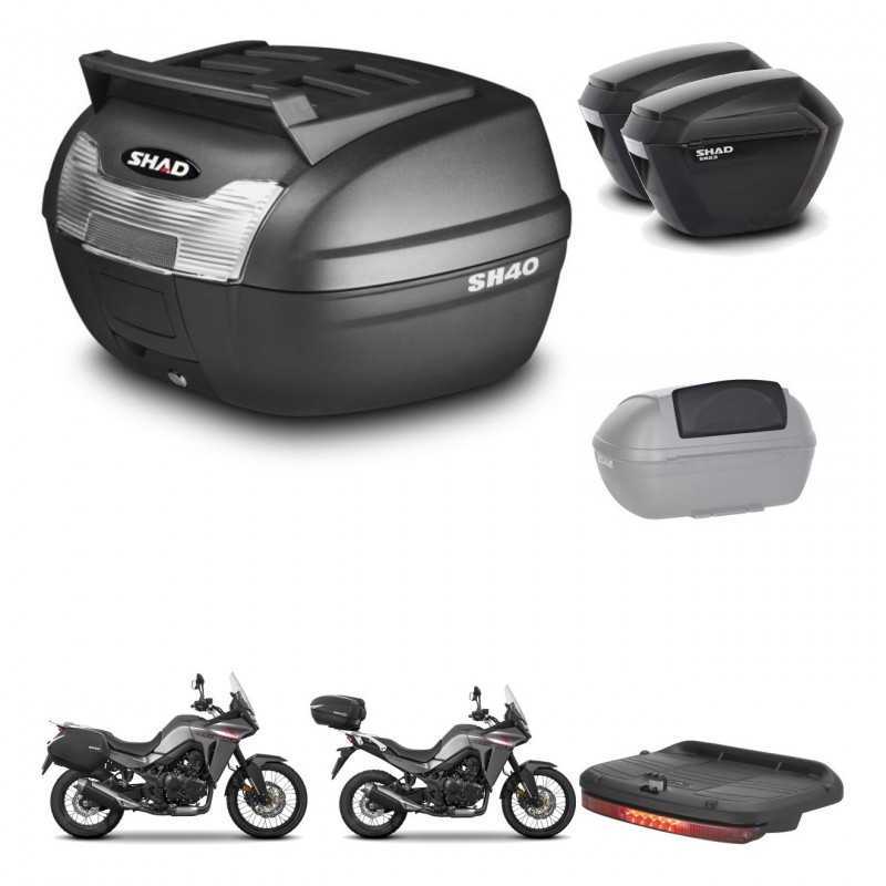 SHAD SH23 suitcases + mounting bracket SH40 trunk top grill accessories KIT-472312