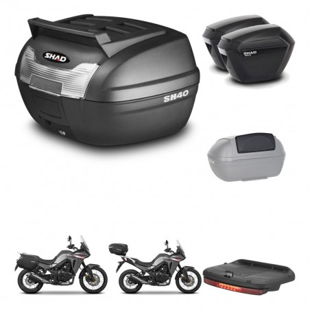 SHAD Maletas sh23 + soporte montaje baul SH40 parrilla superior accesorios KIT-472312