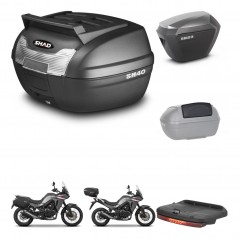 SHAD Maletas sh23 alu + soporte montaje baul SH40 parrilla superior accesorios KIT-472313