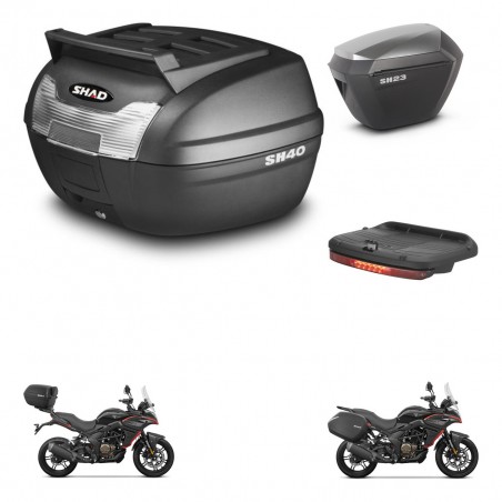 SHAD Maletas sh23 alu + soporte montaje baul SH40 parrilla superior accesorios KIT-472317
