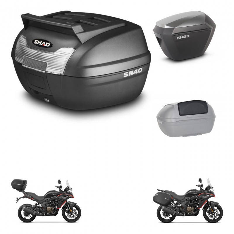 SHAD Maletas sh23 alu + soporte montaje baul SH40 parrilla superior accesorios KIT-472319