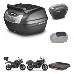 SHAD Maletas sh23 alu + soporte montaje baul SH40 parrilla superior accesorios KIT-472321