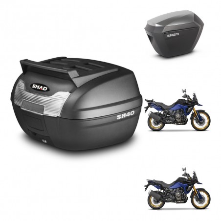 SHAD Maletas sh23 alu + soporte montaje baul SH40 parrilla superior KIT-472323