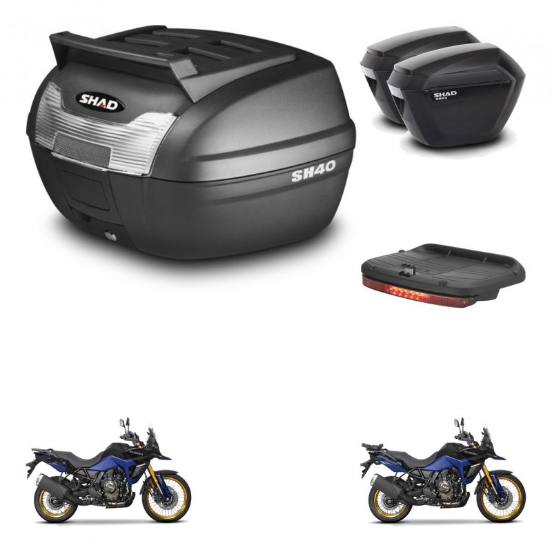 SHAD Maletas sh23 + soporte montaje baul SH40 parrilla superior accesorios KIT-472324