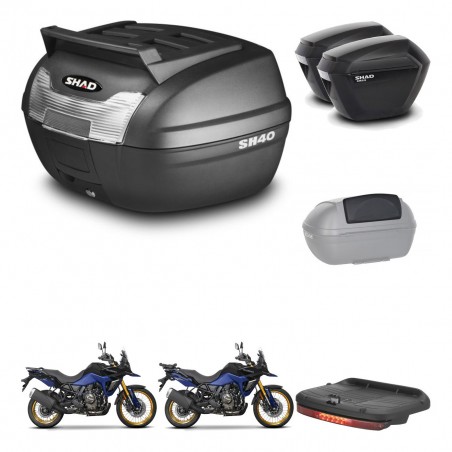 SHAD Maletas sh23 + soporte montaje baul SH40 parrilla superior accesorios KIT-472328