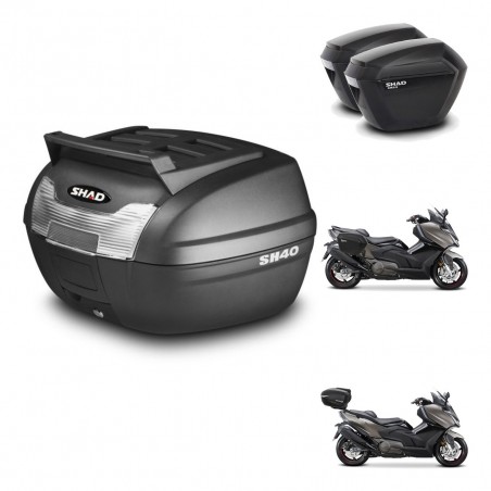 SHAD Maletas sh23 + soporte montaje baul SH40 parrilla superior KIT-472338