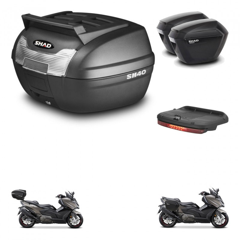SHAD Maletas sh23 + soporte montaje baul SH40 parrilla superior accesorios KIT-472340