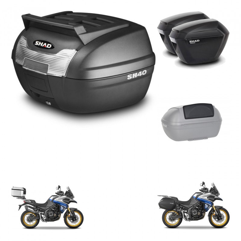 SHAD SH23 suitcases + mounting bracket SH40 trunk top grill accessories KIT-472350