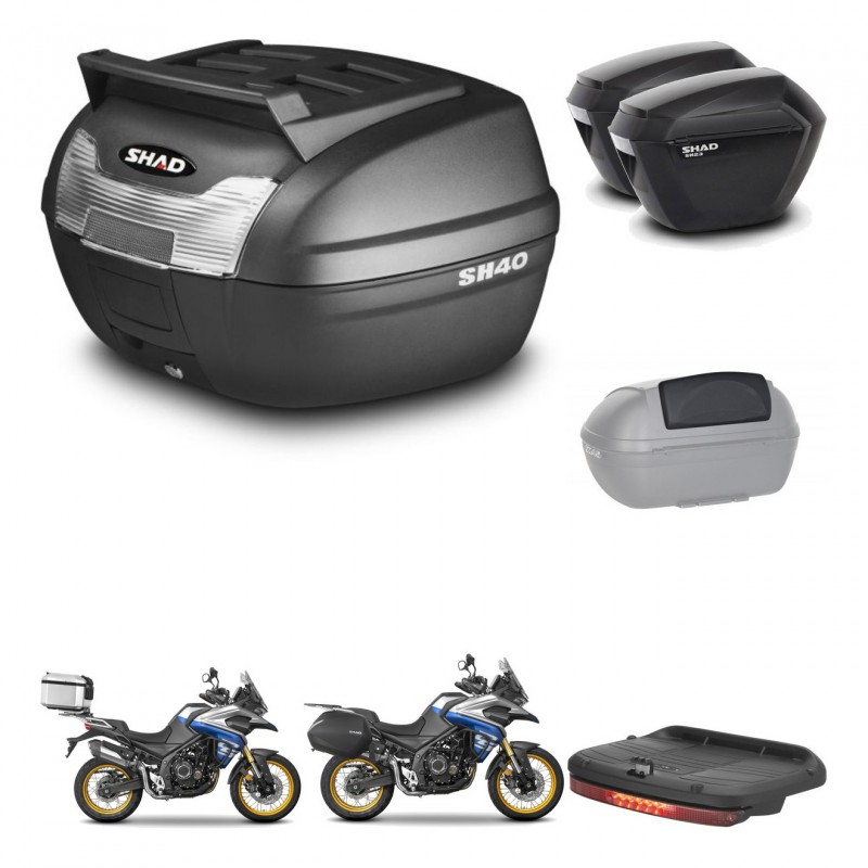 SHAD Maletas sh23 + soporte montaje baul SH40 parrilla superior accesorios KIT-472352