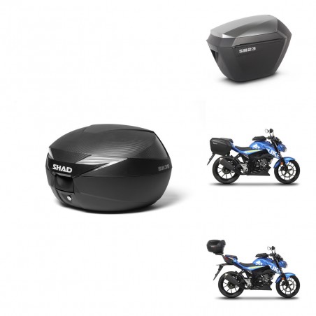 SHAD Maletas sh23 alu + soporte montaje Baul maleta KIT-472359