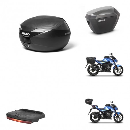 SHAD Maletas sh23 alu + soporte montaje Baul maleta accesorios KIT-472365