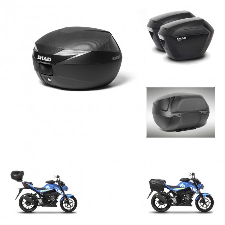 SHAD Maletas sh23 + soporte montaje Baul maleta accesorios KIT-472368