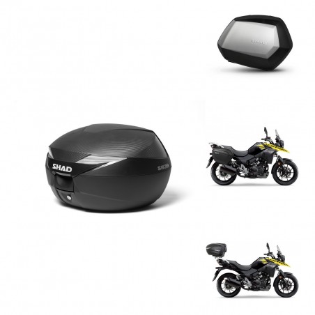 SHAD Maletas SH35 PREMIUM + soporte montaje Baul maleta KIT-472381