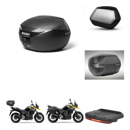 SHAD Maletas SH35 PREMIUM + soporte montaje Baul maleta accesorios KIT-472399