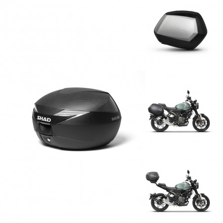 SHAD Maletas SH35 PREMIUM + soporte montaje Baul maleta KIT-472405