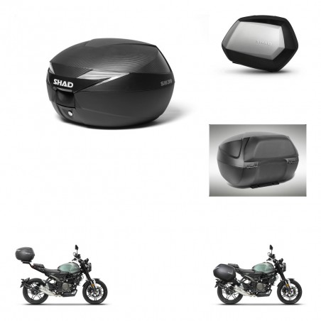 SHAD Maletas SH35 PREMIUM + soporte montaje Baul maleta accesorios KIT-472417