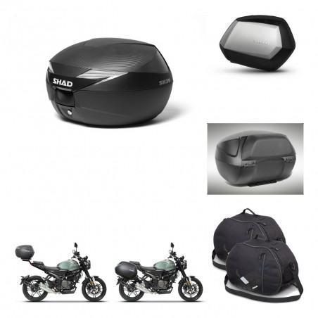 SHAD Maletas SH35 PREMIUM + soporte montaje Baul maleta accesorios KIT-472418