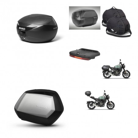SHAD Maletas SH35 PREMIUM + soporte montaje Baul maleta accesorios KIT-472424