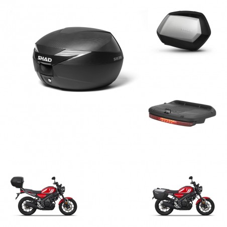 SHAD Maletas SH35 PREMIUM + soporte montaje Baul maleta accesorios KIT-472459