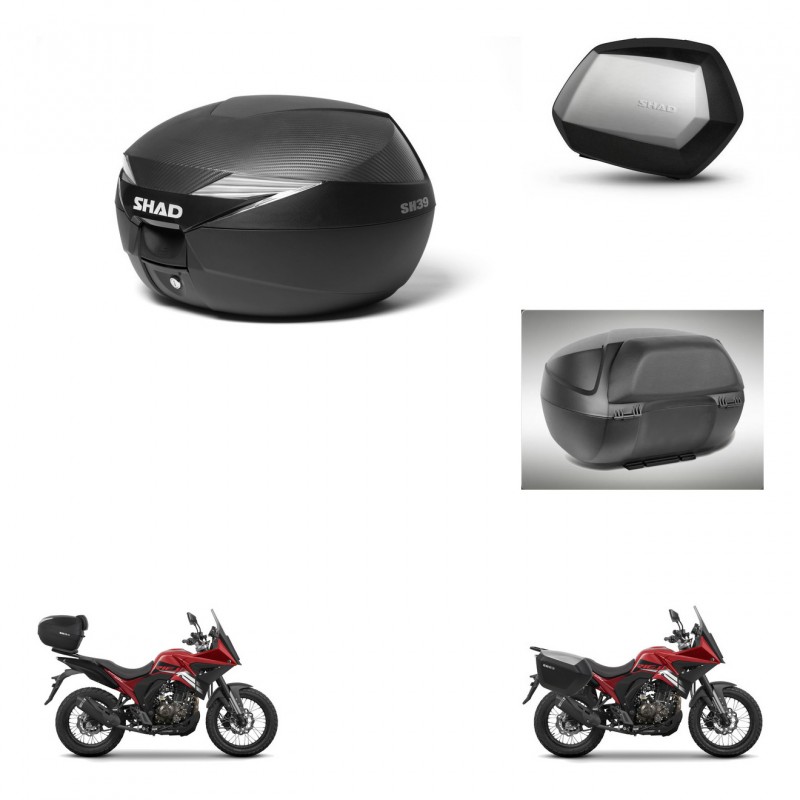 SHAD Maletas SH35 PREMIUM + soporte montaje Baul maleta accesorios KIT-472489