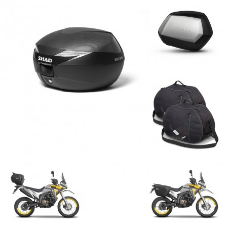 SHAD Maletas SH35 PREMIUM + soporte montaje Baul maleta accesorios KIT-472526