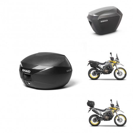 SHAD Maletas sh23 alu + soporte montaje Baul maleta KIT-472527