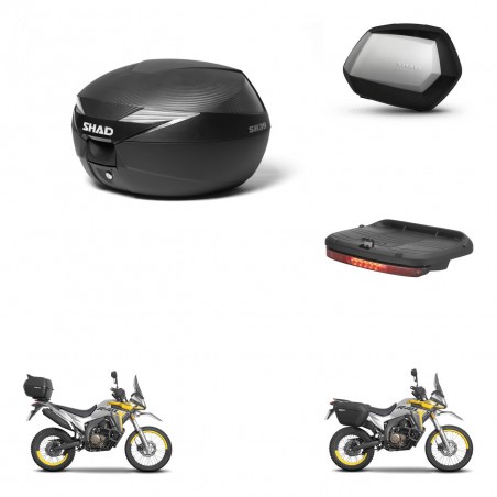 SHAD Maletas SH35 PREMIUM + soporte montaje Baul maleta accesorios KIT-472531